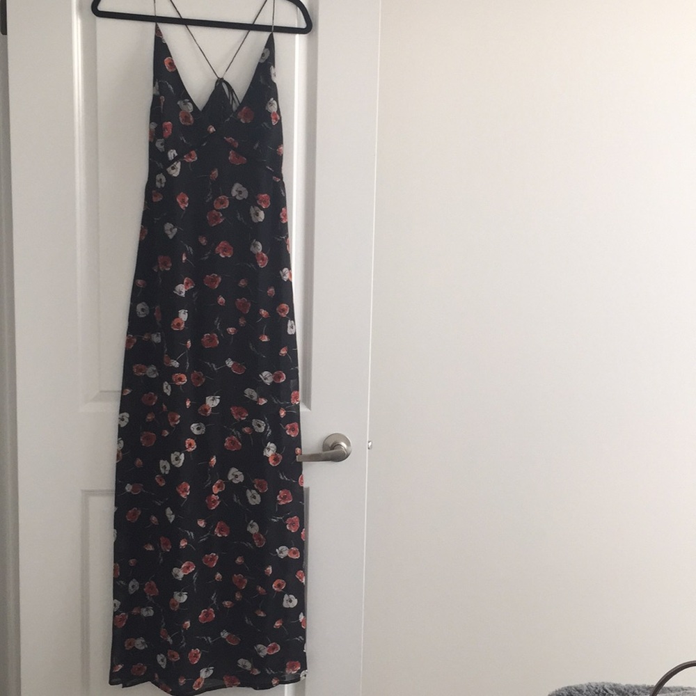 Flower printed maxi dress